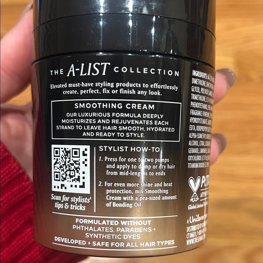 TRESemmé A-List Collection Smoothing Cream, control frizz new 3.04 new